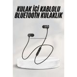Marsilyan Sports Mıknatıslı Siyah Bluetooth Kulaklık Kablolu Uzun Pil Ömrü - 1