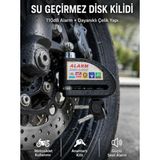 Marsilyan Suya Dayanıklı 110DB Alarmlı Çelik Disk Kilidi Yeni Nesil - Renkli - standart