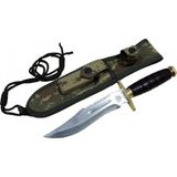 Marsilyan™- T.c. Standart Komando Bıçağı 30 cm - Tırtıklı, Kamuflaj Kılıflı - Renkli