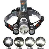 Marsilyan™- T6 Kafa Feneri 5000 Lumens 3xcree Xm-T6+2r5 Lamba LED Kamp Lambası - Renkli - standart