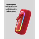 Marsilyan Taşınabilir Bluetooth Hoparlör Kırmızı IP67 Su Geçirmez - Renkli