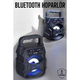 Marsilyan Taşınabilir Bluetooth Hoparlör Led Işıklı Uzun Pil Ömrü - 1
