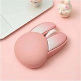Marsilyan Tavşan Figürlü Kablosuz Mouse Pil Dahil Etiket Hediyeli Pembe - 1 - Çok Renkli