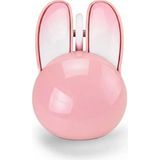 Marsilyan Tavşan Figürlü Kablosuz Mouse Pil Dahil Etiket Hediyeli Pembe - 1 - Renkli