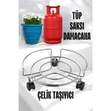 Marsilyan Tekerlekli Saksı Tüp Damacana Altlığı - Taşıyıcı Mutfak Tüpü Taşıyıcı 721571 - Renkli