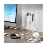 Marsilyan Tekli Yüksek Voltaj Korumalı Duvar Prizi 2x Type-C 1x USB Çıkışlı Priz Grup Priz Çoğaltıc� - 1 Adet
