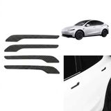 Marsilyan Tesla Model 3 Y Uyumlu Karbon Dış Kapı Kolu Koruyucu Kaplama Seti 4 lü Siyah