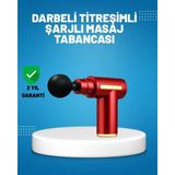 Marsilyan Titreşimli Masaj Tabancası 4 Başlıklı 6 Hız Ayarlı Kas Rahatlatıcı