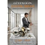 Marsilyan Topuzlu Kilit Amerikan Kapı Kilit Buton Set 426576 - Renkli - standart