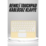 Marsilyan Touchpad Uyumlu Bluetooth Klavye Slim Kablosuz Wifi Q Klavye - Renkli - standart