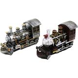 Marsilyan™- Tren Vintage Dekoratif Biblo - Kumbara Renkli 20X12X8CM Reçine BX40 - standart