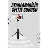 Marsilyan Tripod Selfie Çubuğu Bluetooth Kumandalı Kablosuz LED Işıklı - Renkli - standart