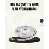 Marsilyan Tv Arkası LED Şerit Işık Otomatik Açma Kapama Özellikli 2mt - Renkli