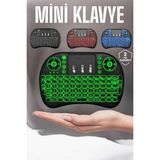 Marsilyan Tv Uyumlu Mini Klavye Q Klavye Işıklı Tüm Cihazlara Uyumlu - 1 - 001-Renkli