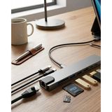 Marsilyan Type C Çoklu Port Hub 8 Port USB Hdmı Sd Kart Ethernet Adaptör - Renkli - standart