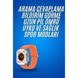 Marsilyan Ultra Akıllı Saat 49 mm Çift Kordonlu Arama Cevaplama Bluetooth Bağlantılı - 1 - Renkli