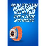 Marsilyan Ultra Akıllı Saat 49 mm Çift Kordonlu Arama Cevaplama Bluetooth Bağlantılı - Çok Renkli