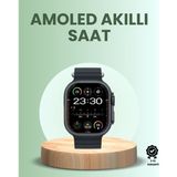 Marsilyan Ultra Akıllı Saat Amoled Display 15 Gün Dayanıklı Batarya - 01P-Pembe