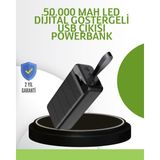 Marsilyan Ultra Güçlü 50.000 Mah Powerbank – LED Ekranlı Çoklu Bağlantı Seçenekli Akıllı Koruma Si - Renkli