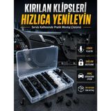 Marsilyan Universal Araç Döşeme Klipsi ve Tampon Sabitleme Pimi Seti 100 Parça Organizer Kutulu - Renkli