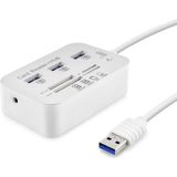 Marsilyan USB 3.0 Hub Kart Okuyucu 7 Port 5 Gbps Beyaz HDX7028 - 1