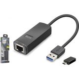 Marsilyan USB 3.1 USB Type-C Gen1 Ethernet Adaptör Gigabit Siyah LAN03