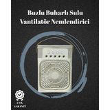 Marsilyan USB Bağlantılı 3'ü 1 Arada Nemlendirici Mini Klima Fan | 7 Renk Işıklı - Renkli