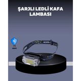 Marsilyan USB Şarjlı Mini LED Kafa Feneri 50M Odak 150M Geniş Aydınlatm - 0,5