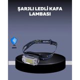 Marsilyan USB Şarjlı Mini LED Kafa Feneri 50M Odak 150M Geniş Aydınlatm - Renkli - standart
