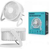 Marsilyan USB Şarjlı - Pvc Gövde 14.5X14.1CM Masa Üstü Fan - Vantilatör EFN-505 (4887) - Renkli