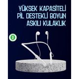Marsilyan USB Şarjlı Uzun Ömürlü Boyun Askılı Bluetooth Kulaklık - MCT4244-7350 - Çok Renkli