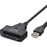 Marsilyan USB To Sata Kablo 2.5 Güç Girişli 38CM Siyah HDX7516 - Renkli
