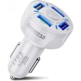 Marsilyan Uslion Qc3.0 4- Port Çıkışlı Çoklu USB Araç Şarjı Şarj Aleti - Siyah - standart