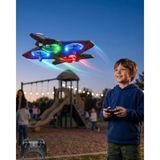 Marsilyan Uzaktan Kumandalı LED Işıklı Drone Uçak 360 Derece Dönüş Özellikli Oyuncak - MCT3370-7081 - Çok Renkli