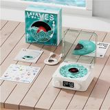 Marsilyan Waves Nostalji Plak Görünümlü Bluetooth Hoparlör 3D Ses Dalgası Retro Müzik Plak Mavi - Renkli