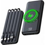 Marsilyan- Wireless Powerbank 10000 Mah LED Ekranlı Dahili Kablolu Hızlı Şarj