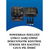 Marsilyan Wireless Şarjlı Akıllı Saat ve Dijital Göstergeli Kablosuz Bluetooth Kulaklık - MCT1361-7999 - Çok Renkli
