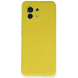 Marsilyan™- Xiaomi Mi 11 Kılıf Nano Içi Kadife Silikon - Sarı