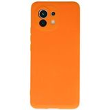 Marsilyan™- Xiaomi Mi 11 Kılıf Nano Içi Kadife Silikon - Turuncu