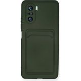 Marsilyan™- Xiaomi Mi 11I Kılıf Kelvin Kartvizitli Silikon - Koyu Yeşil