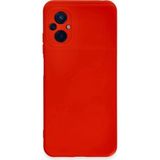 Marsilyan™- Xiaomi Poco M5 Kılıf Nano Içi Kadife Silikon - Kırmızı