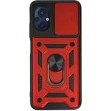 Marsilyan™- Xiaomi Poco M5 Kılıf Pars Lens Yüzüklü Silikon - Kırmızı