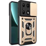 Marsilyan™- Xiaomi Poco M6 Pro 4g Kılıf Pars Lens Yüzüklü Silikon - Gold