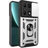 Marsilyan™- Xiaomi Poco M6 Pro 4g Kılıf Pars Lens Yüzüklü Silikon - Gümüş