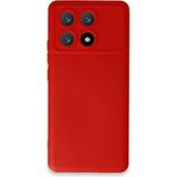 Marsilyan™- Xiaomi Poco X6 Pro Kılıf Nano Içi Kadife Silikon - Kırmızı
