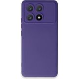 Marsilyan™- Xiaomi Poco X6 Pro Kılıf Nano Içi Kadife Silikon - Mor