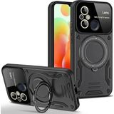 Marsilyan™- Xiaomi Redmi 12C Kılıf Joy Lens Standlı Kapak - Siyah