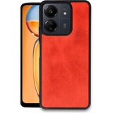 Marsilyan™- Xiaomi Redmi 13C Kılıf Aras Deri Kapak - Kırmızı