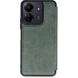 Marsilyan™- Xiaomi Redmi 13C Kılıf Flip Cover - Koyu Yeşil