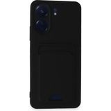 Marsilyan™- Xiaomi Redmi 13C Kılıf Kelvin Kartvizitli Silikon - Siyah